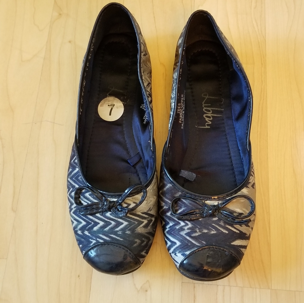 Libby Navy Flats, Size 7